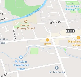 map for Broxburn Dental Practice