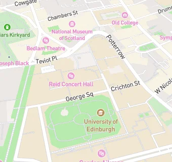 map for Edinburgh University Food Co-operative