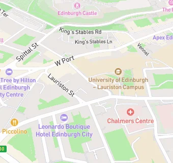 map for Edinburgh College of Art