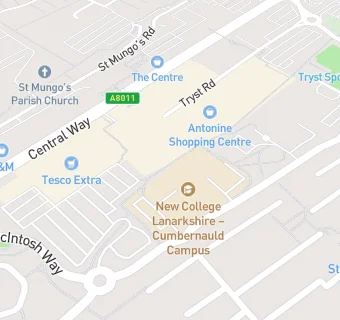 map for Cumbernauld Campus Refectory