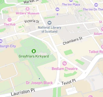 map for Greyfriars Bobby Bar