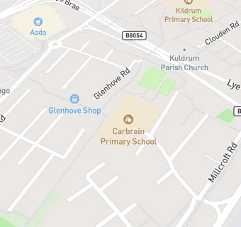 map for Carbrain Primary School