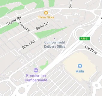 map for Taco Bell Cumbernauld