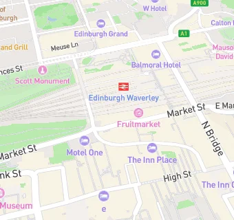 map for Edinburgh Dungeon