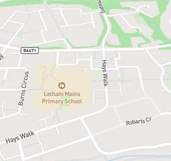 map for Letham Mains Primary School