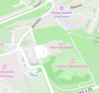 map for Holyrood Palace