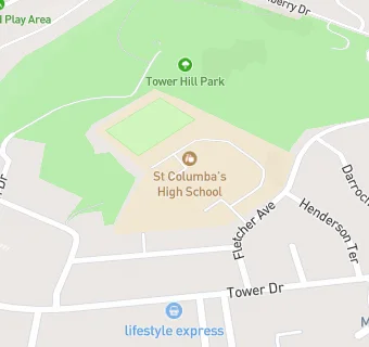 map for St Columba's High School