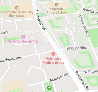 map for Muirhouse Medical Group