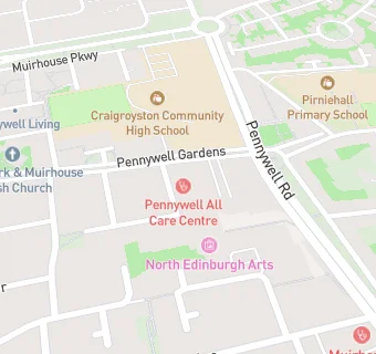 map for Muirhouse Medical Group (Branch Surgery)