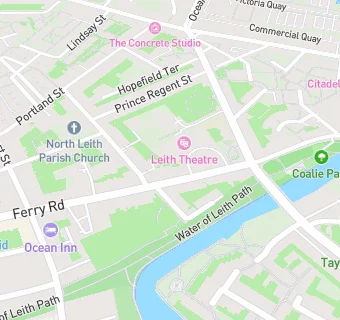 map for Thomas Morton Hall and Leith Theatre