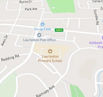 map for Laurieston Primary School