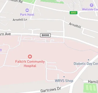 map for Falkirk Community Hospital