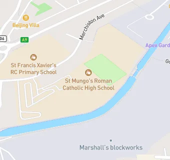 map for St Mungo's RC High School