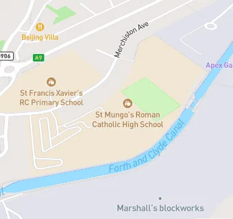 map for St Mungos High School