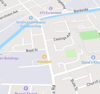 map for Grahamston Bowling Club