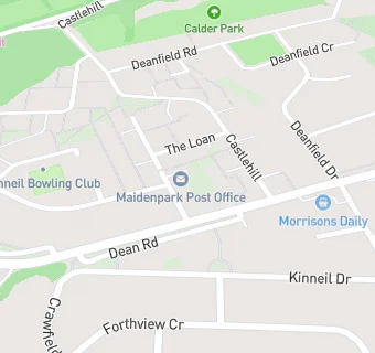 map for Maidenpark Post Office