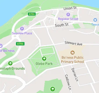 map for Bo'ness Town Hall