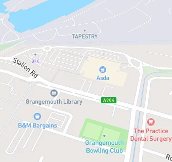 map for Grangemouth Town Hall