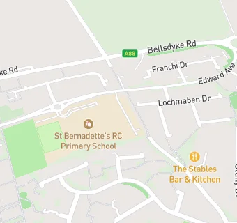 map for St Bernadette's RC Primary School