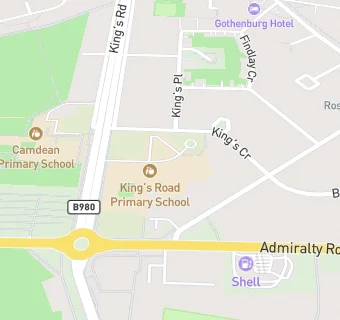 map for King's Road Primary School