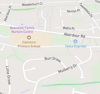 map for Canmore Primary School