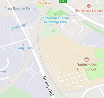 map for Dunfermline High School