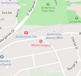 map for Millhill Surgery