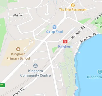 map for Black Rock Cafe At Kinghorn Community Centre