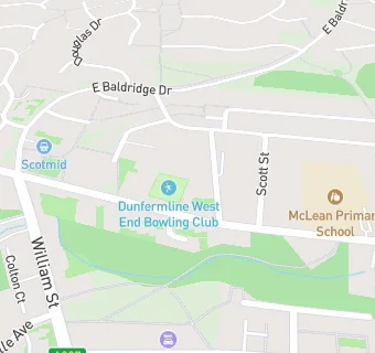 map for Dunfermline West End Bowling Club