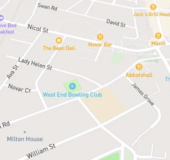 map for West End Bowling Club