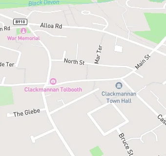 map for Clackmannan & Kincardine Medical Practice (Clackmannan Health Centre)