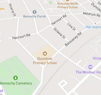 map for Dunnikier Primary School