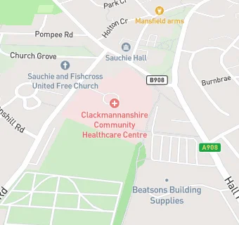 map for Clackmannanshire Community Health Care Centre