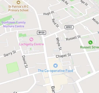 map for Lochgelly Town Hall