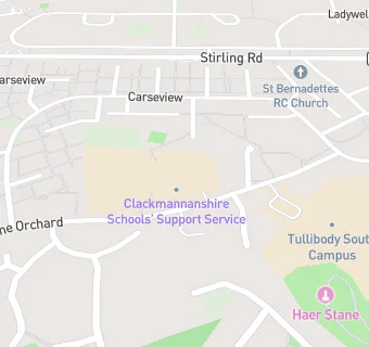 map for Clackmannanshire Secondary School Support Service