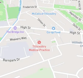 map for Tillicoultry Medical Practice