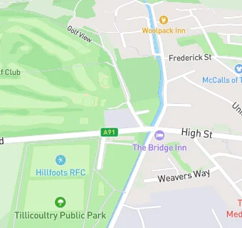 map for Tillicoultry Golf Club