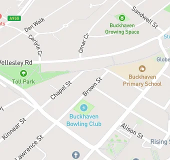 map for Buckhaven Bowling Club