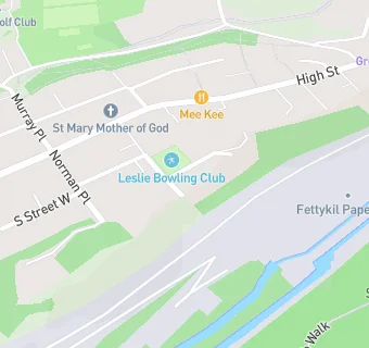 map for Leslie Bowling Club