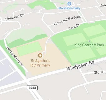 map for St Agatha's R C Primary