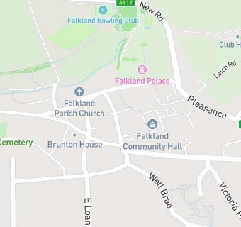 map for Falkland Village Hall