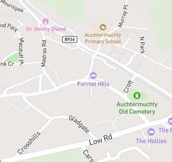 map for Auchtermuchty Town Hall