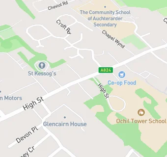 map for Ochil Tower School