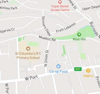 map for St Columbas Primary School
