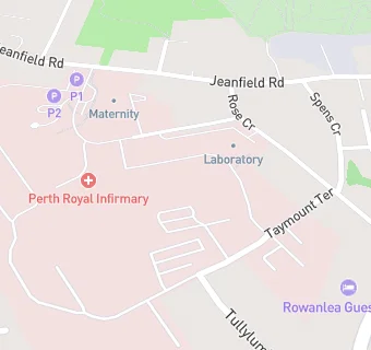 map for Perth Royal Infirmary