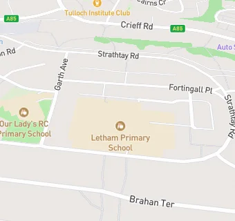 map for Letham Primary School