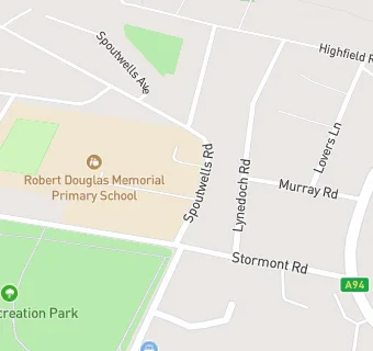 map for Robert Douglas Memorial School