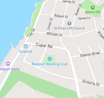 map for Newport Bowling Club