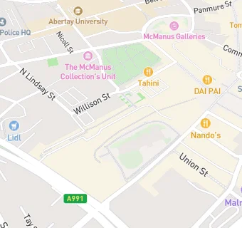 map for Cinnabon Overgate Dundee