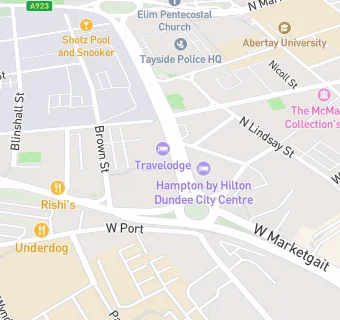 map for Grosvenor Casino Dundee